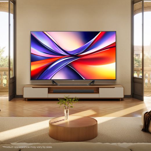 Hisense A7Q 43" 4K Ultra HD QLED Smart Freely TV - TV in living room shot