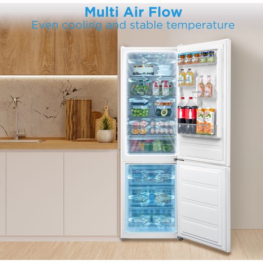 Midea 60/40 Frost Free Fridge Freezer - White - Annotation - Multi Air Flow