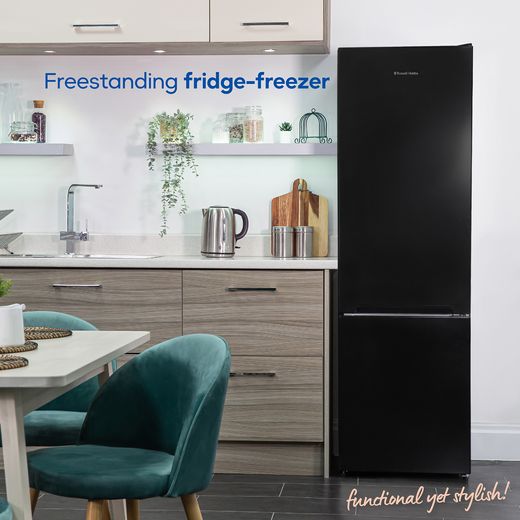 Russell Hobbs RH180FF541E1B 70/30 Freestanding Fridge Freezer in Black - Annotation - Freestanding fridge freezer