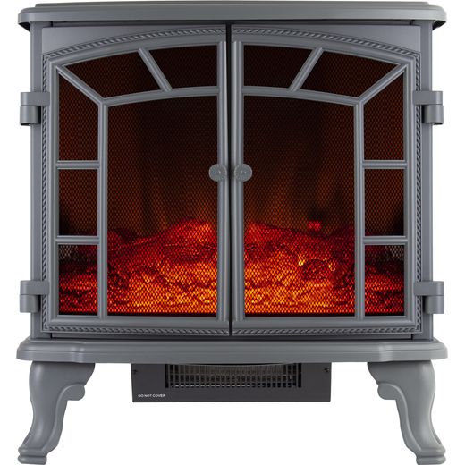 Warmlite Rochester WL46020G Log Effect Electric Stove With Remote Control - Grey