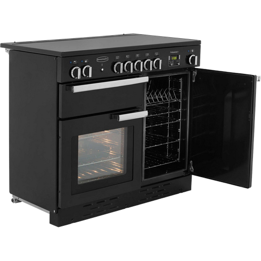 Rangemaster Professional Plus 100cm Electric Range Cooker with Induction Hob - Black