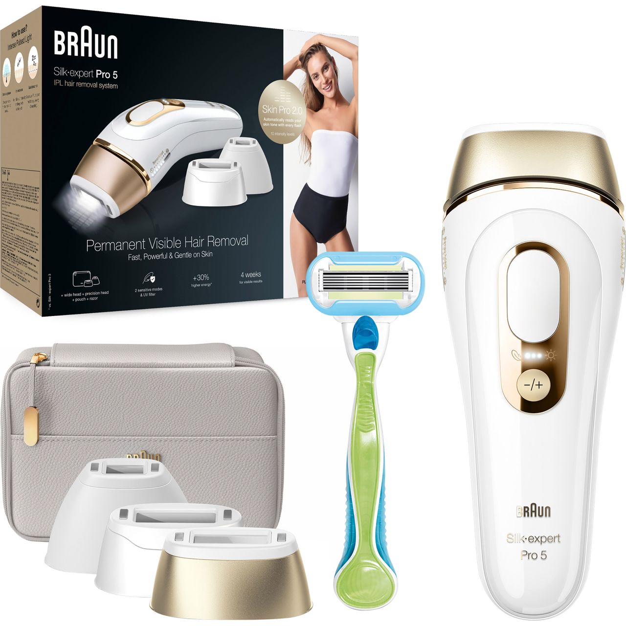 Buy Braun Silk-Expert Pro 5 Design Edition IPL Hair Removal System MBSEP5  White Online - Shop Beauty & Personal Care on Carrefour UAE