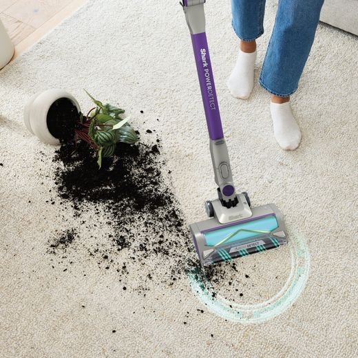 Shark PowerDetect IP1251UKT Cordless Vacuum Cleaner with up to 70 Minutes Run Time - White / Java Grey - Cleaning soil