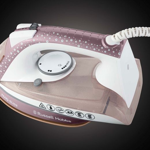 Russell Hobbs Pearl Glide 23972 2600 Watt Iron -Pink - Top view shot