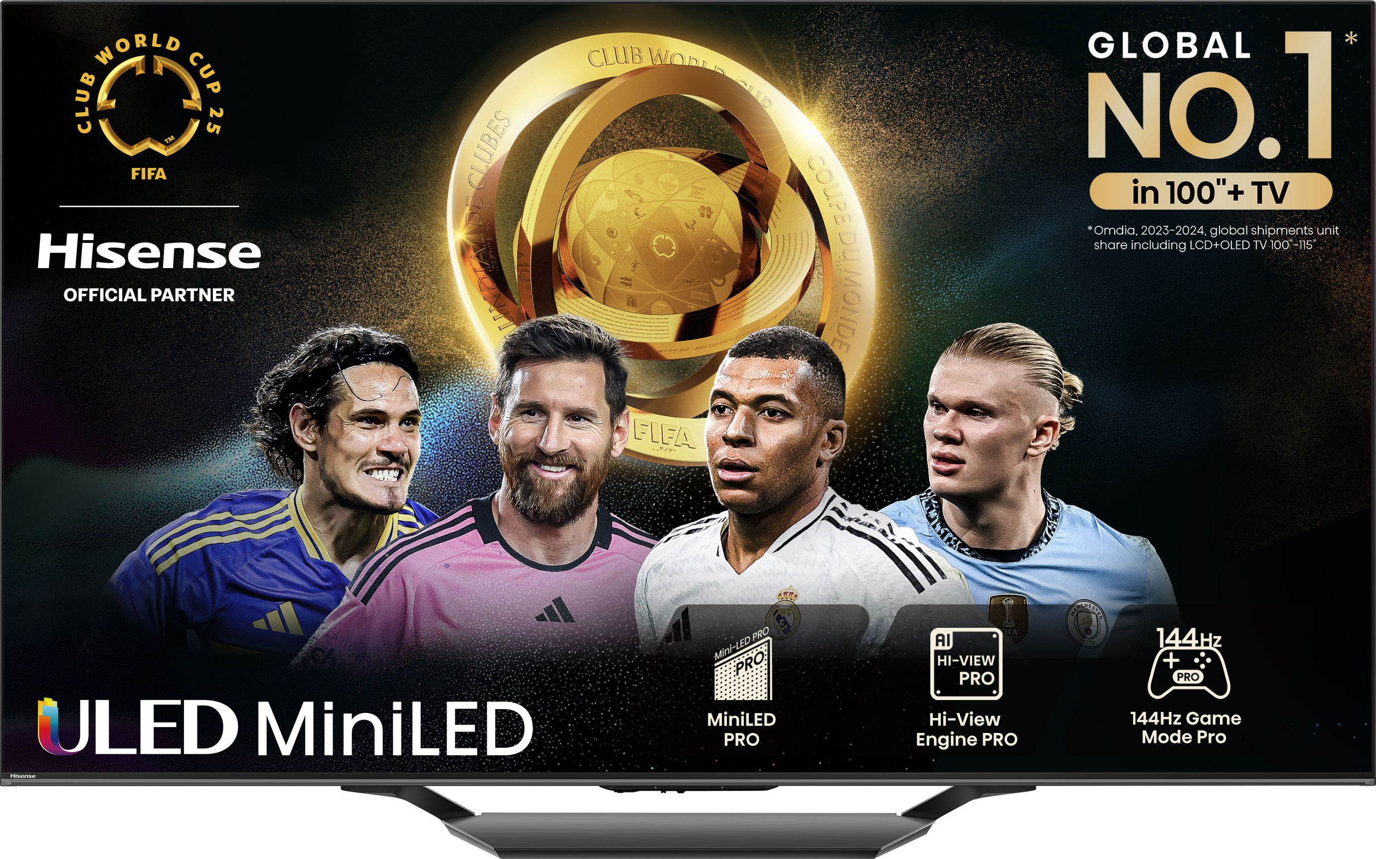 Hisense U7NQ 75" 4K Ultra HD MiniLED QLED Smart Freely TV [2024] - 75U7NQTUK, Black