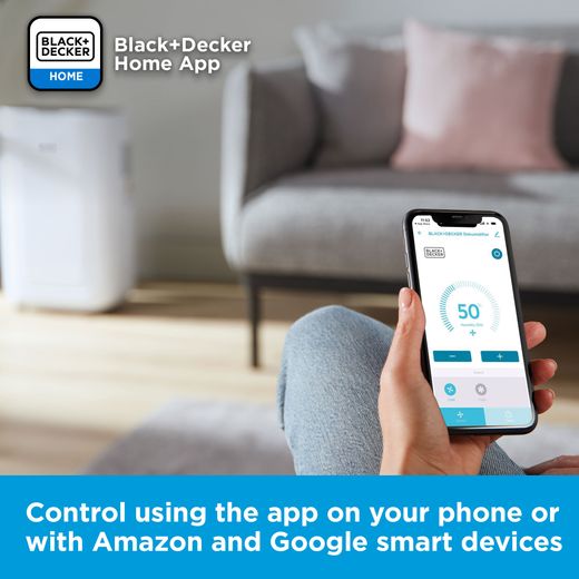 Black + Decker Smart Dehumidifier - White - Annotation - Home app shot