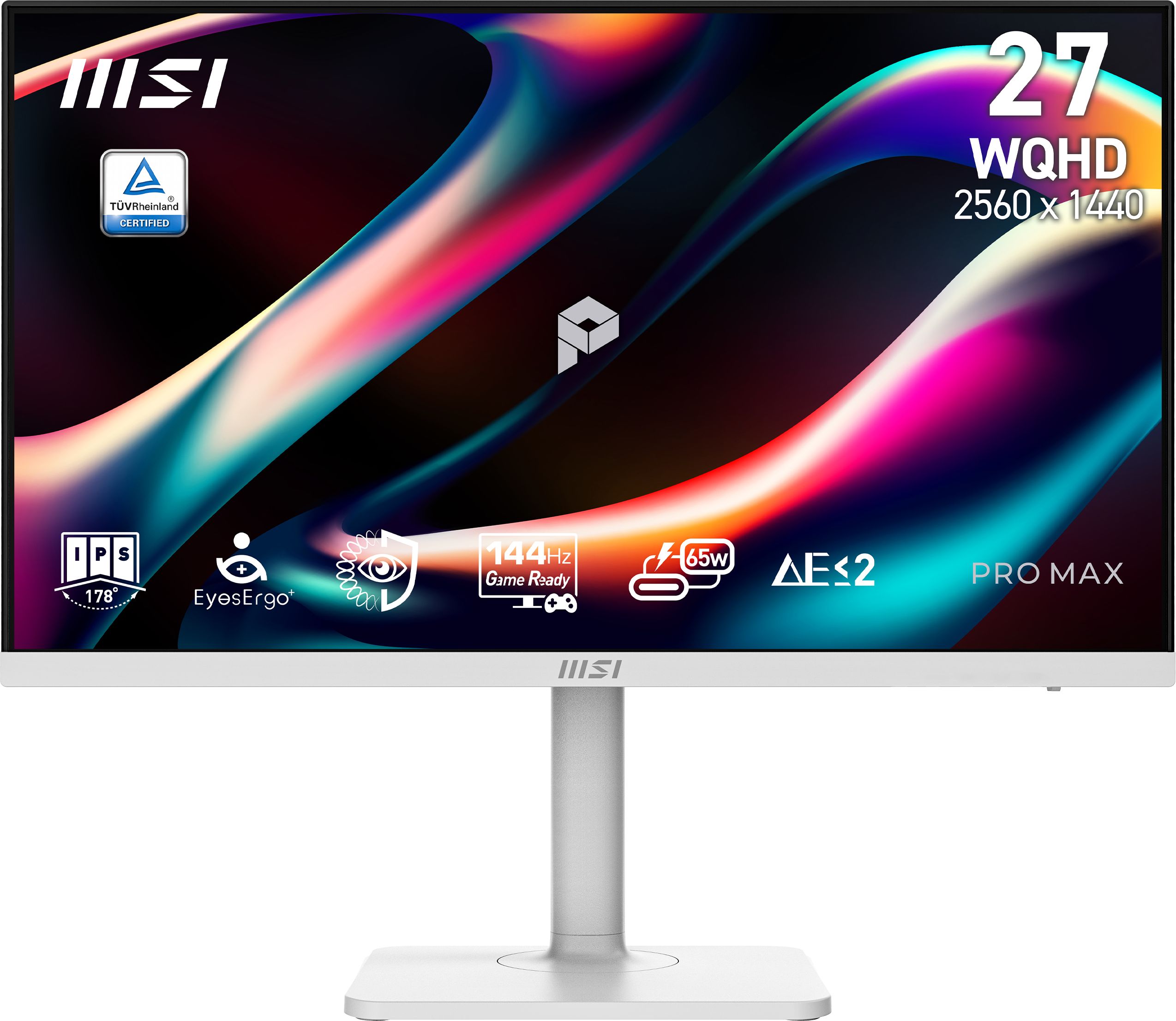 MSI PRO MAX 271QPHW E14 computer monitor 68.6 cm (27") 2560 x 1440 pixels Wide Quad HD LCD White