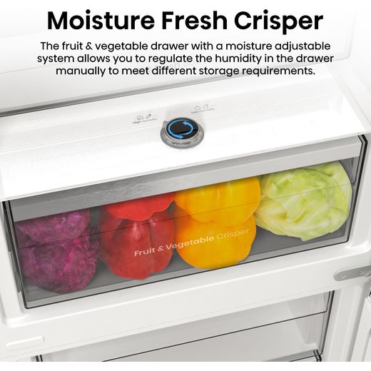 Hisense RB5P410SACCUK 203cm High No Frost Fridge Freezer - Stainless Steel - Annotation - Fresh crisper shot