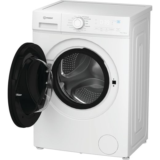Indesit IDMA 75624 MY TIME UK Washer Dryer White - Left perpsective with door open shot 