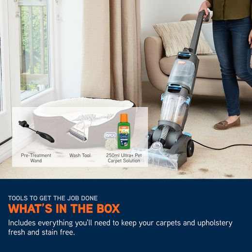 Vax Dual Power Pet ECR2V1P Carpet Cleaner - Annotation -  Whats in the box shot