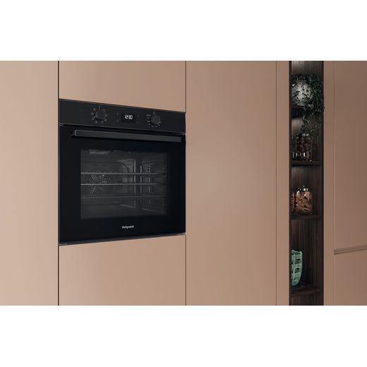 Hotpoint HO 455H B UK Electric Single Oven Black - Oven in kitchen shot 