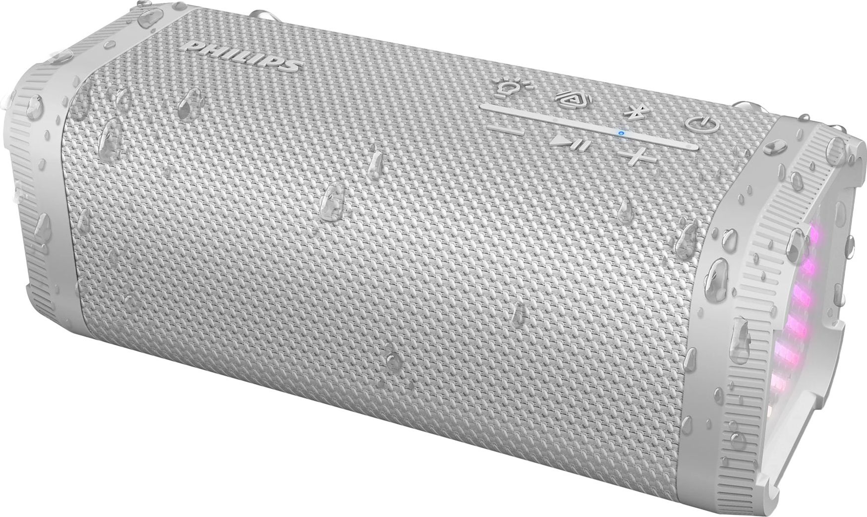 Philips TAS2000W/00 Portable Bluetooth Speaker - White - 20 Hour Playtime - IPX5 Splashproof