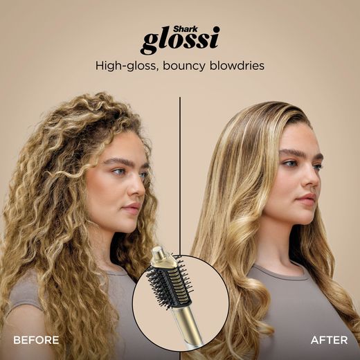 Shark Glam 5 in 1 Curly & Coily Multistyler HD6052SUK Hot Air Styler - Gold - Annotation - Blowdries