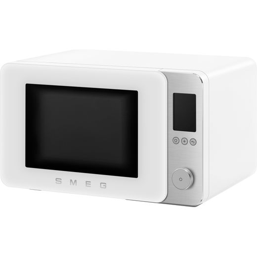 Smeg Collezione MOC02WHMUK Litre 30cm High, Freestanding Small - White - Left perspective