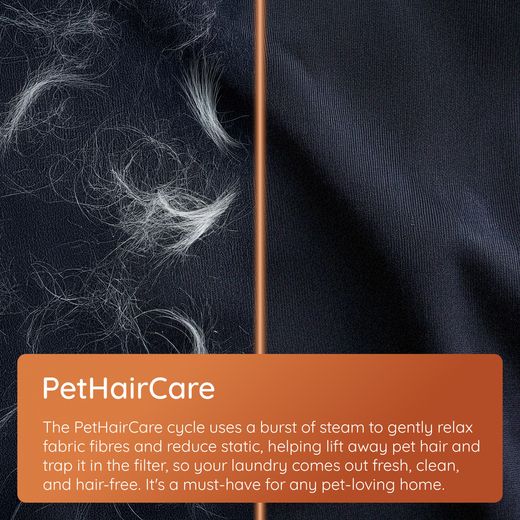 Hotpoint FabicCare C HSD 82M GG UK 8Kg Heat Pump Tumble Dryer - Graphite - Annotation - PetHairCare