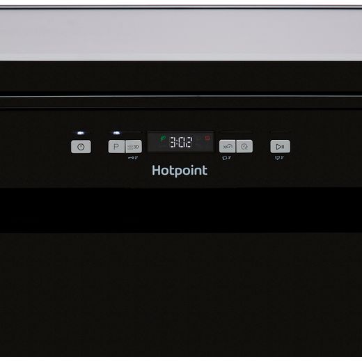 Hotpoint Standard Dishwasher - Black - Control Panel