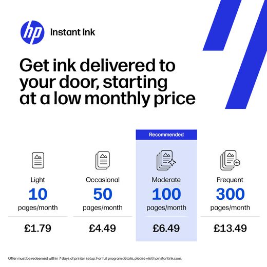 HP Envy 7230 Wireless All In One Inkjet Printer includes 3 months Free Instant Ink - White - Annotation - Instant Ink