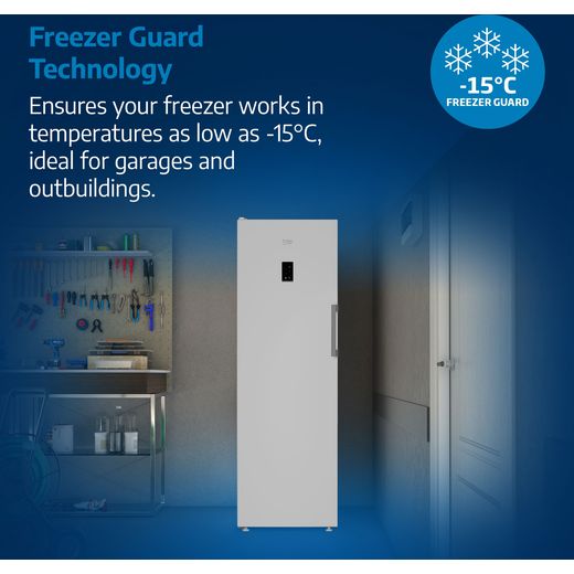 Beko CNE4552W 151cm 50/50 Small Total No Frost Fridge Freezer - White - Annotation -  Freezer-Guard-Technology