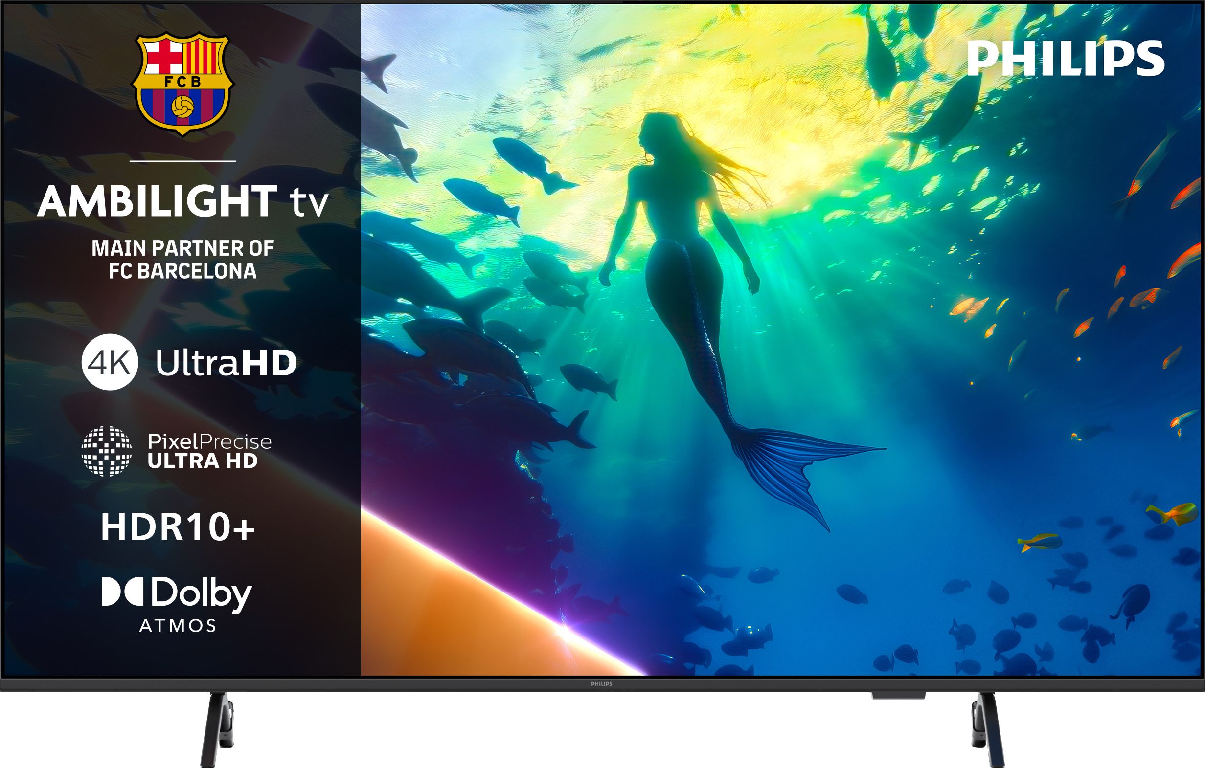 Philips 65" QLED TV - 4K Ultra HD - HDR10+ - Ambilight - Black