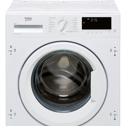Beko RecycledTub® WTIK94121F Integrated 9kg Washing Machine with 1400 rpm - White - Control panel