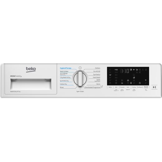 Beko RecycledTub® Integrated 8Kg / 5Kg Washer Dryer - White - Control panel