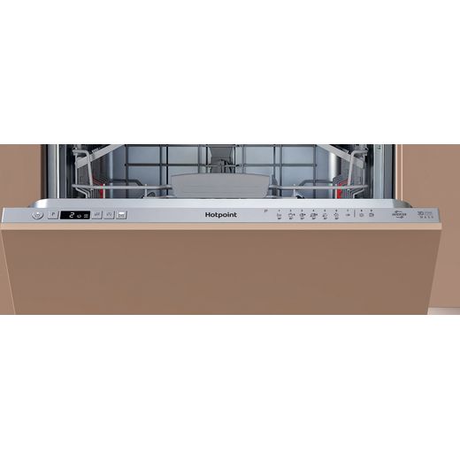 Hotpoint Fully Integrated Standard Dishwasher - Silver with Sliding Door Fixing Kit - Control panel shot 