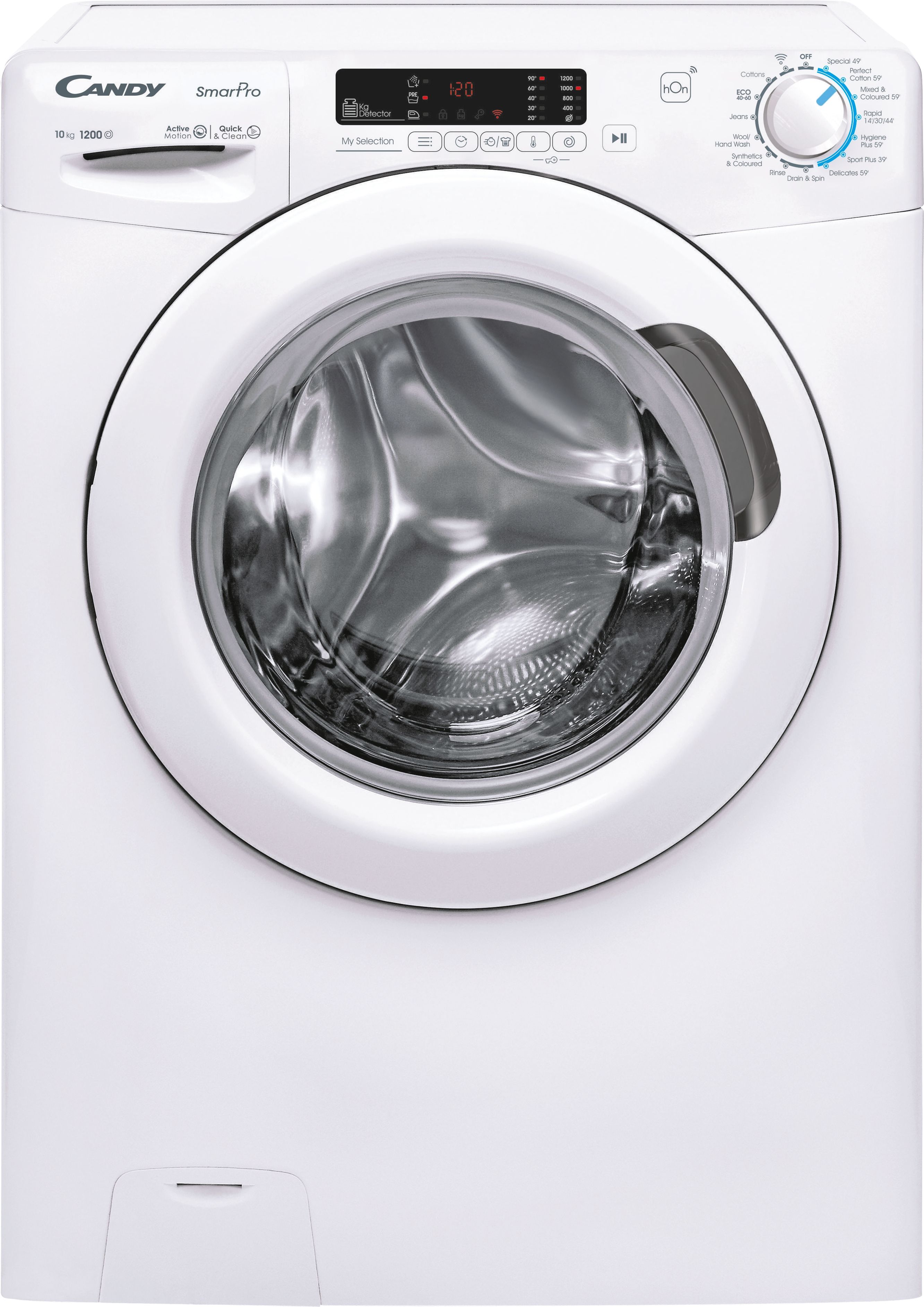 Candy Smart Pro CH2103DW4/1-80 10kg WiFi Connected Washing Machine with 1200 rpm - White - B Rated, White