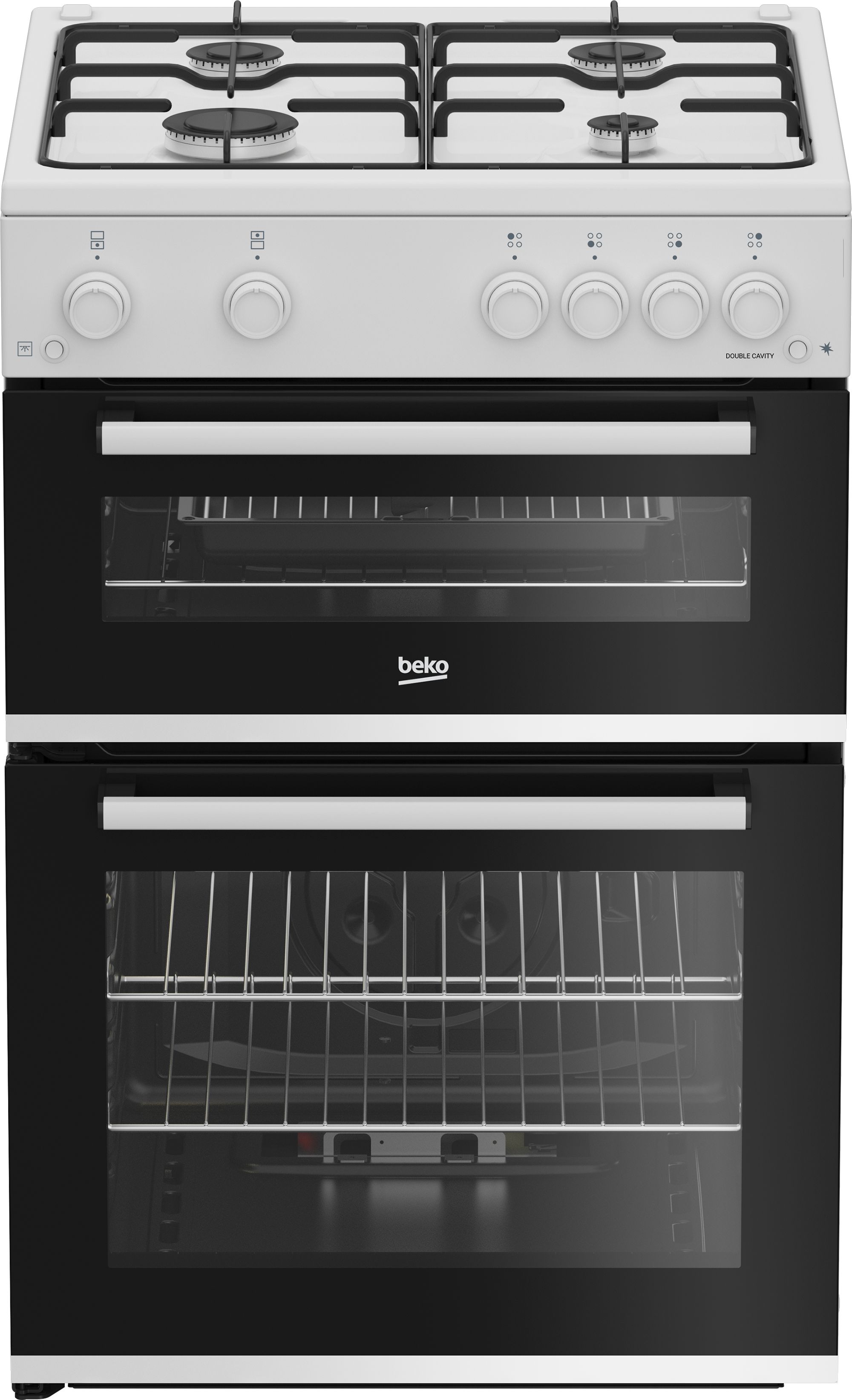 Image of Beko FTG6201W 60cm wide Single Oven Gas Cooker with Variable rate grill - White - A+ Rated, White