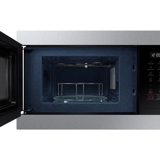 Samsung MG22M8274AT 38cm High, Built In Microwave - Stainless Steel - Internal shot with stand