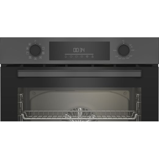 Beko AeroPerfect™ RecycledNet® Built In Electric Single Oven - Matt Black - Control panel shot