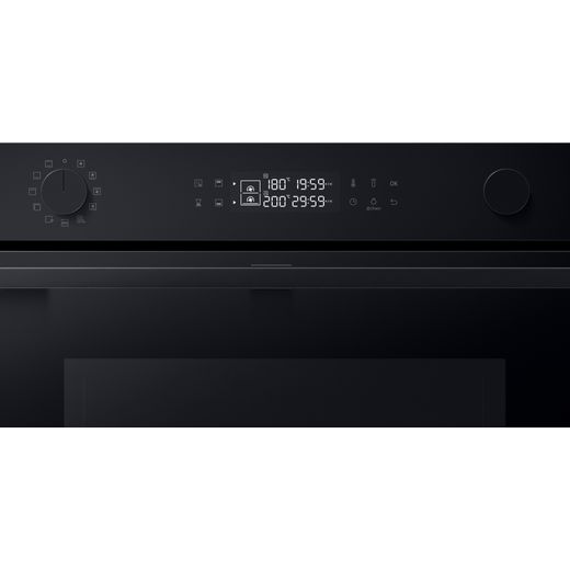 Samsung Series 4 Dual Cook Flex™ Electric Single Oven - Black Glass - Control panel
