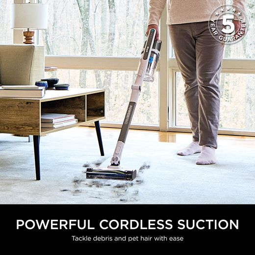 Shark IZ380UKT Cordless Vacuum Cleaner Metallic - Annotation - Powerful cordless suction shot 