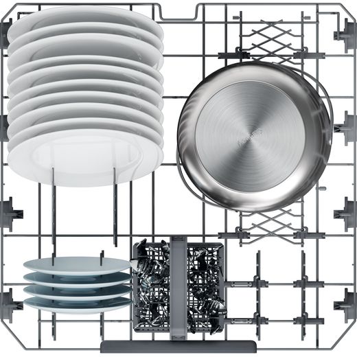 Candy RapidÓ Fully Integrated Standard Dishwasher - Silver - top basket view shot 