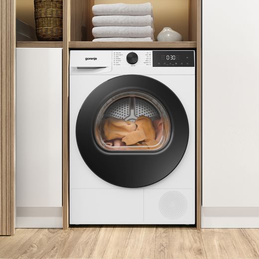Gorenje G200 Series DG2P8E/UK 8Kg Heat Pump Tumble Dryer - White - Tumble dryer in room