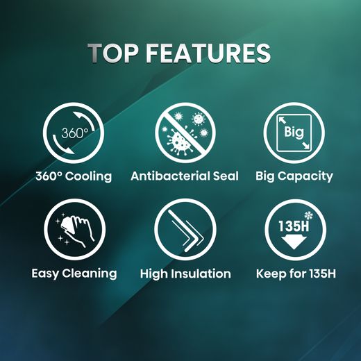 Hisense Chest Freezer - White - Annotation - Top features shot
