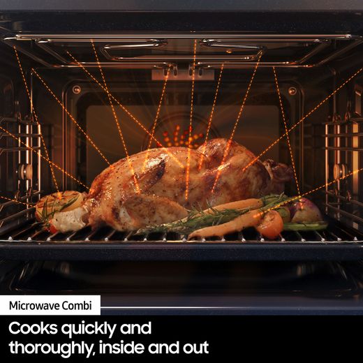 Samsung Series 5 Compact Electric Single Oven - Black Glass