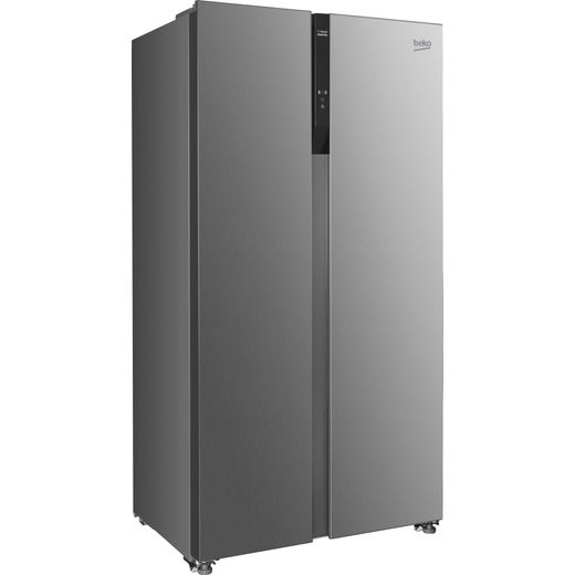 Beko American Fridge Freezer - Brushed Steel - Right perspective