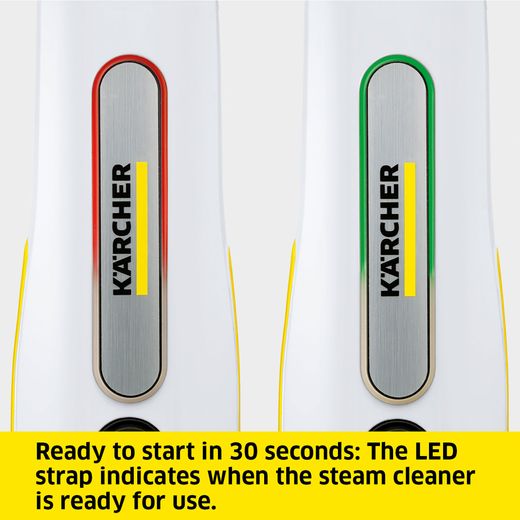 Kärcher 1.513-531.0 Steam Mop with up to Minutes Run Time - White - Annotation - LED strap