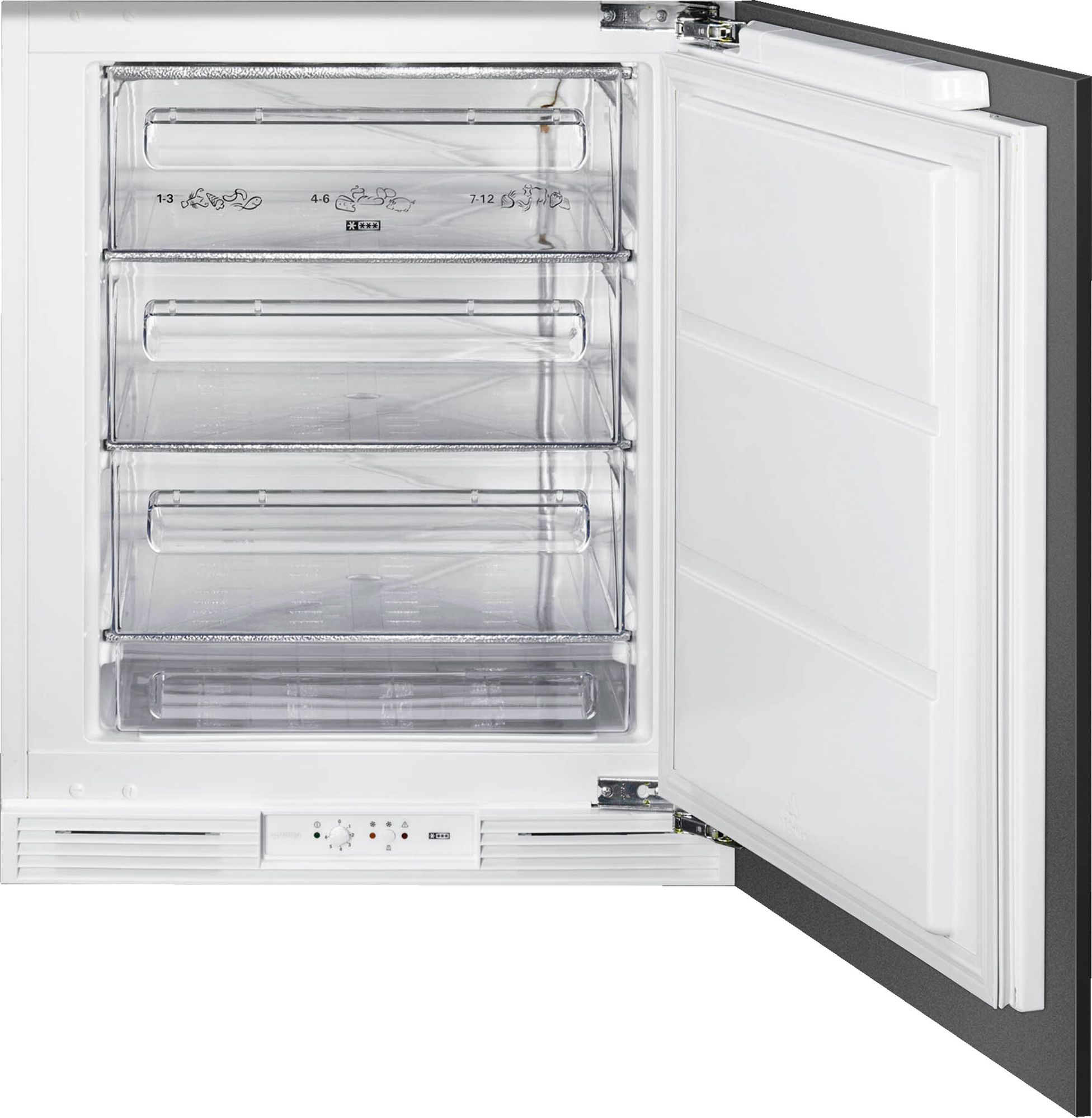 Image of Smeg UKU8F082DE Integrated Under Counter Freezer - E Rated, White