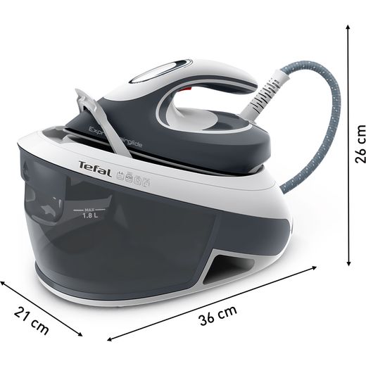 Tefal Express Airglide Pressurised Steam Generator Iron - Grey / White - Annotation - Dimension shot