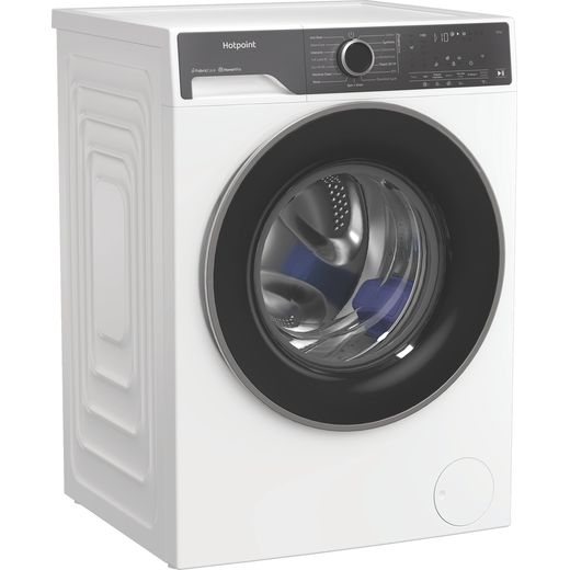 Hotpoint Fabric Care HB103WWCAREUK 10kg WiFi Connected Washing Machine with 1400 rpm - White - right perpsective shot
