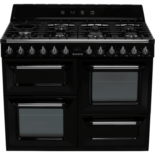 Smeg Victoria 110cm Dual Fuel Range Cooker - Black