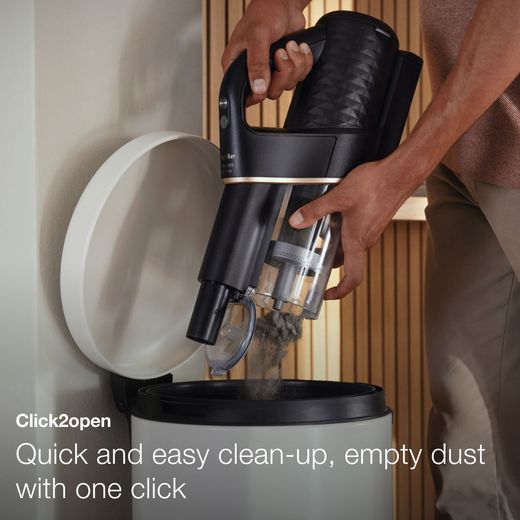 Miele DuoFlex HX1 Cordless Vacuum Cleaner with up to 55 Minutes Run Time - Red - Annotation -  easy empty shot