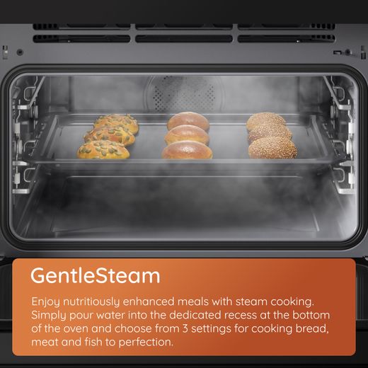 Hotpoint Class 8 HCW9OWPHTSBUK 53 Litre 46cm High, Built In Microwave With Grill - Black - Annotation - Gentle Steam