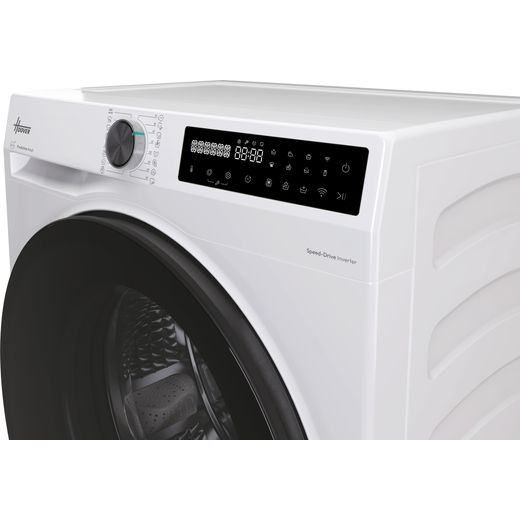 Hoover Pro Wash Series 5 HBP 413BL8-80 13kg Washing Machine with 1400 rpm - White - Left close up perpsective shot 