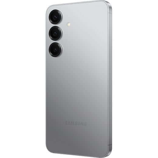 Samsung Galaxy S25 256GB Smartphone in Silver Shadow - Back left perspective