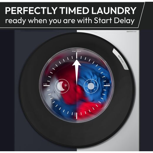 Hoover HBR 49SBL8-80 31020877 Washing Machine with 1400 rpm - White - Annotation - Start delay