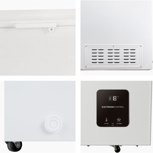 Hisense Chest Freezer - White - Close up details shot 