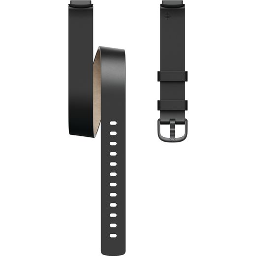 Fitbit Leather Double Wrap for Fitbit Luxe - One Size - Black