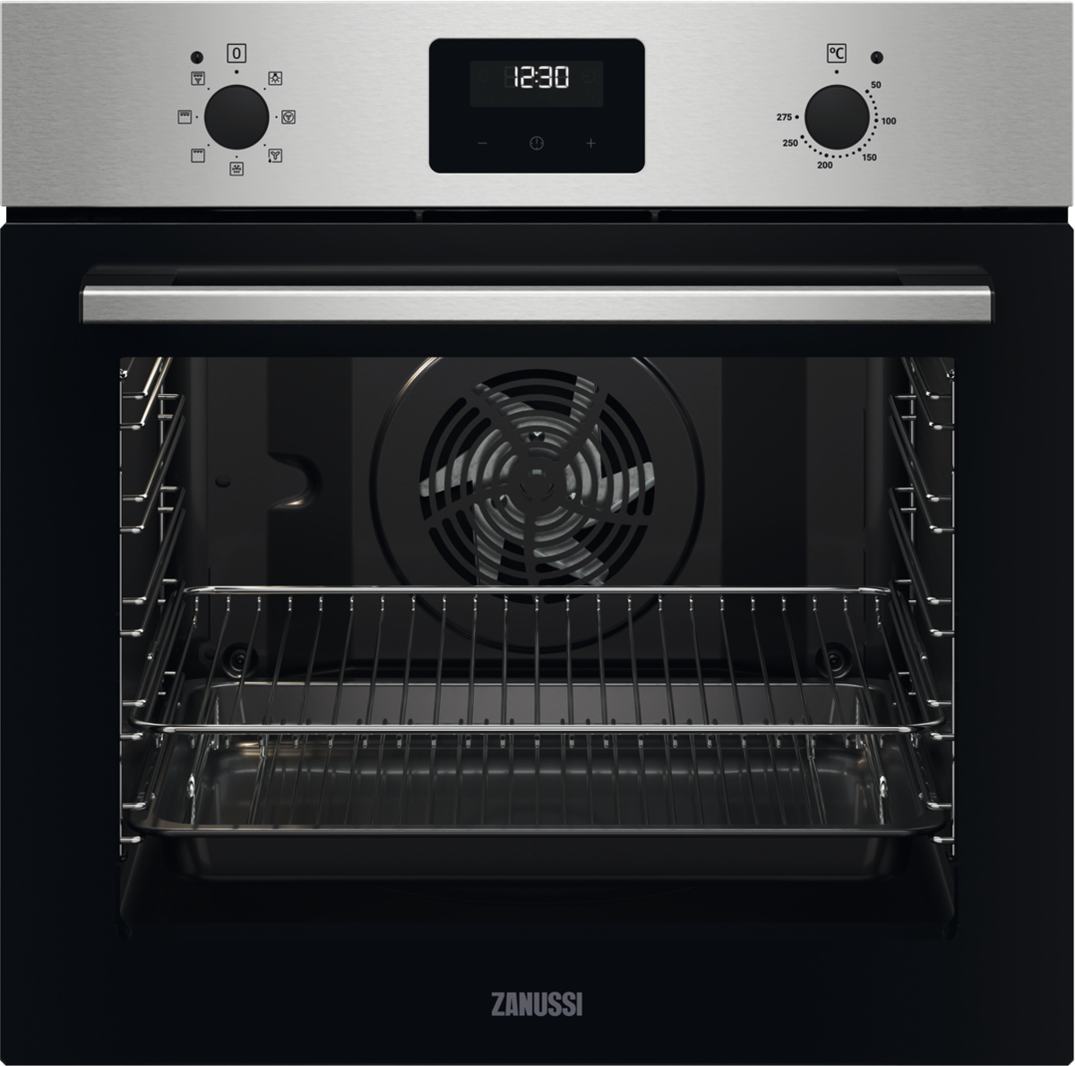 Zanussi ZOHNX3X1 Built In Electric Single Oven - Stainless Steel - A Rated, Stainless Steel